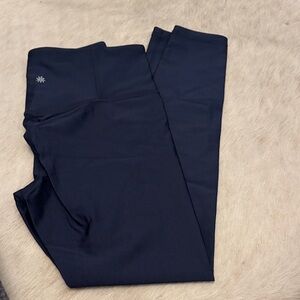 Athleta Elation 7/8 Sheen navy leggings